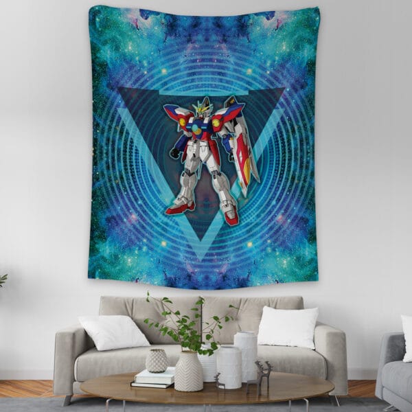 Trippy Wing Zero Gundam Tapestry