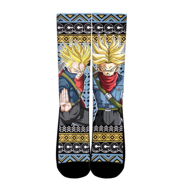 Trunks Super Saiyan Socks Dragon Ball Custom Ugly Christmas Anime Socks