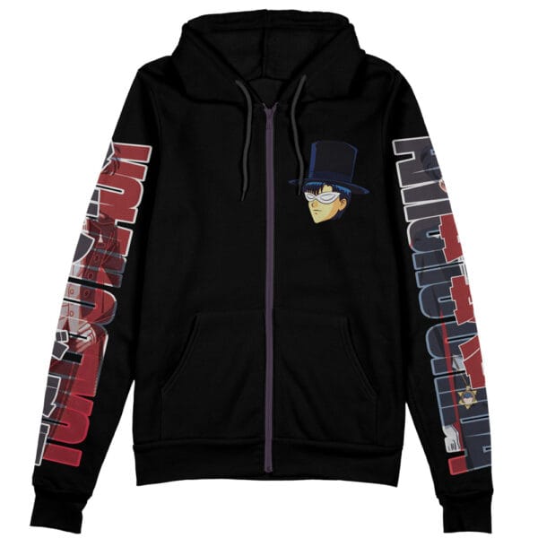 Tuxedo Mask Sailor Moon Streetwear Zip Hoodie Jacket