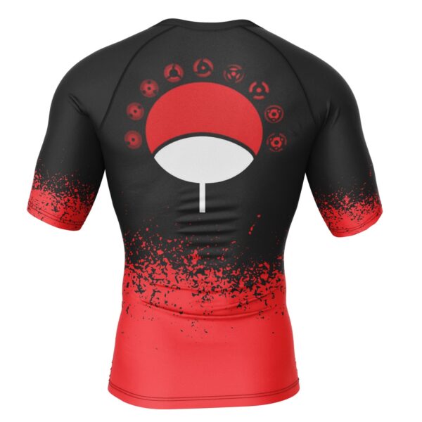 Anime Uchiha Clan Naruto Short Sleeve Rash Guard Compression Shirt Anime