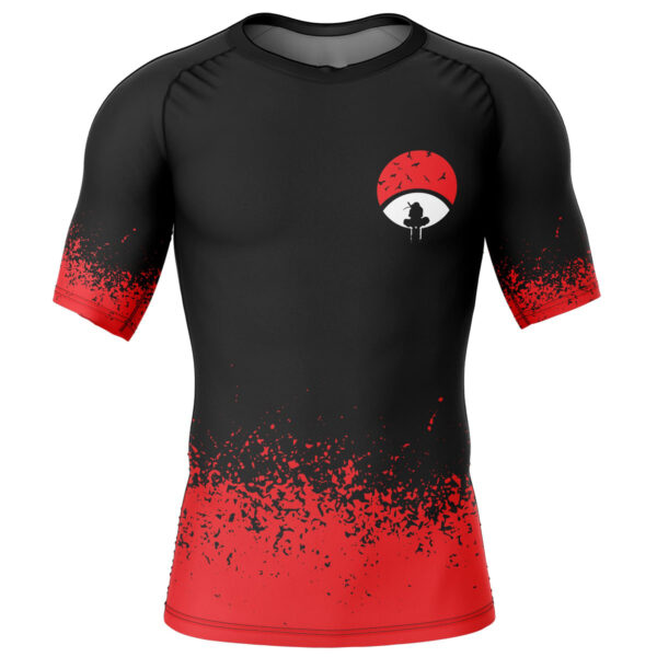 Anime Uchiha Clan Naruto Short Sleeve Rash Guard Compression Shirt Anime