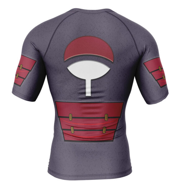 Anime Uchiha Madara Naruto Short Sleeve Rash Guard Compression Shirt Anime