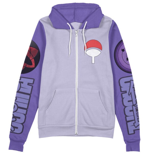 Anime Uchiha Sasuke Naruto Shippuden Streetwear Zip Hoodie Jacket