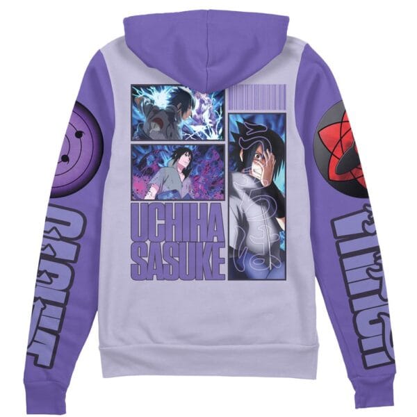 Anime Uchiha Sasuke Naruto Shippuden Streetwear Zip Hoodie Jacket
