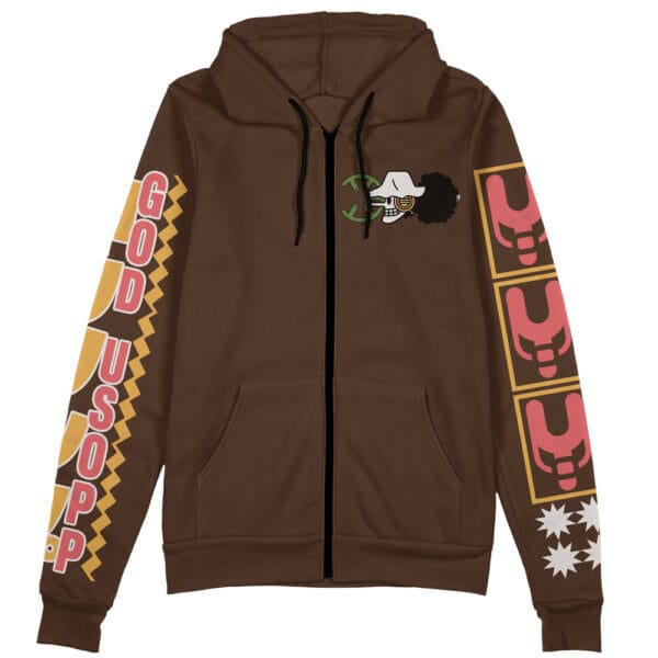 Usopp One Piece Streetwear Zip Hoodie Jacket