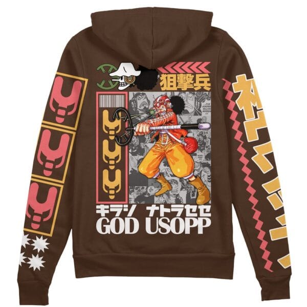 Usopp One Piece Streetwear Zip Hoodie Jacket