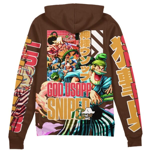 Usopp V2 One Piece Streetwear Zip Hoodie Jacket