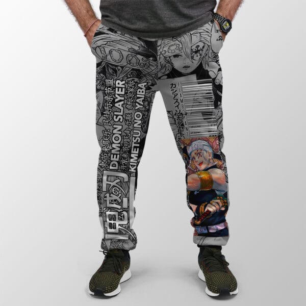 Anime Uzui Tengen Manga Collage Demon Slayer Streetwear Sweatpants