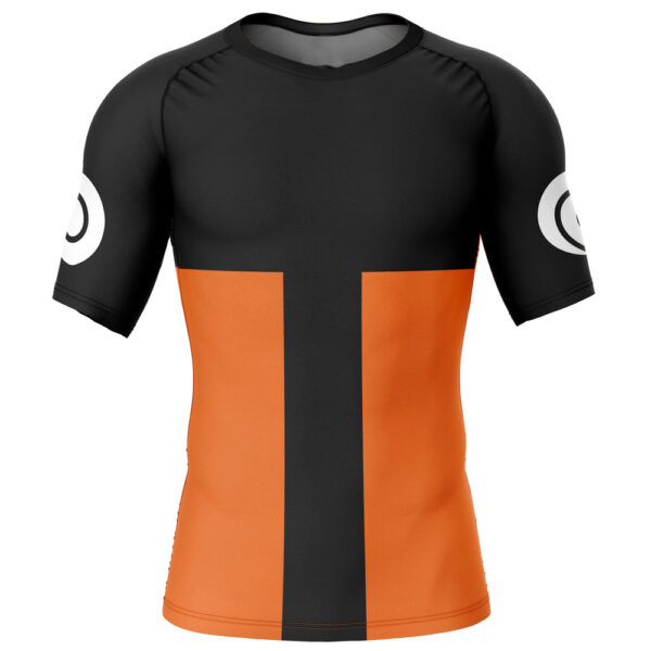 Anime Uzumaki Shipuuden V2 Naruto Short Sleeve Rash Guard Compression Shirt Anime