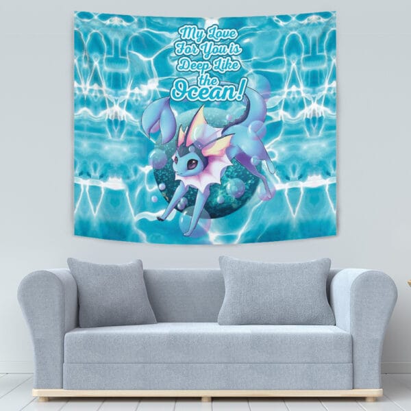 Vaporeon Deep Love Pokemon Tapestry