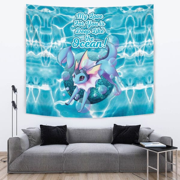 Vaporeon Deep Love Pokemon Tapestry