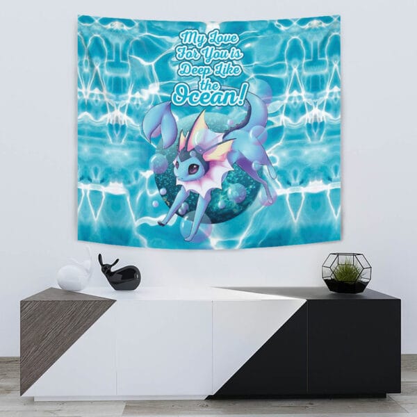 Vaporeon Deep Love Pokemon Tapestry