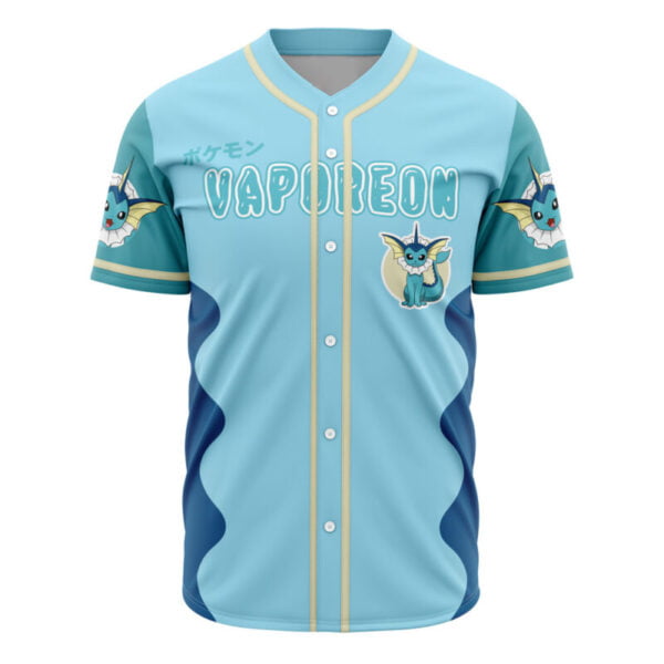 Vaporeon Eeveelution Pokemon Baseball Jersey