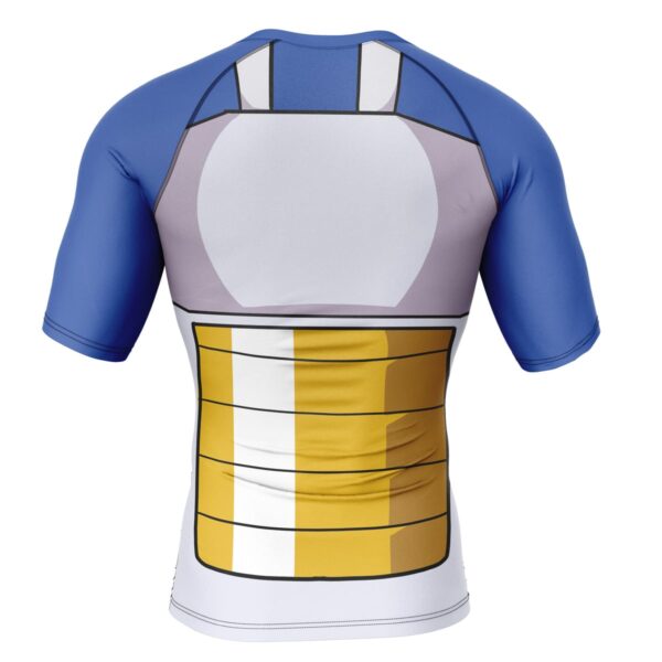 Vegeta Battle Suit Dragon Ball Short Sleeve Rash Guard Compression Shirt