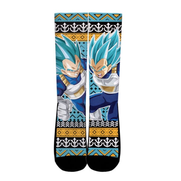 Vegeta Blue Socks Dragon Ball Custom Ugly Christmas Anime Socks