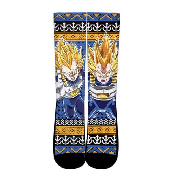 Vegeta Super Saiyan Socks Dragon Ball Custom Ugly Christmas Anime Socks