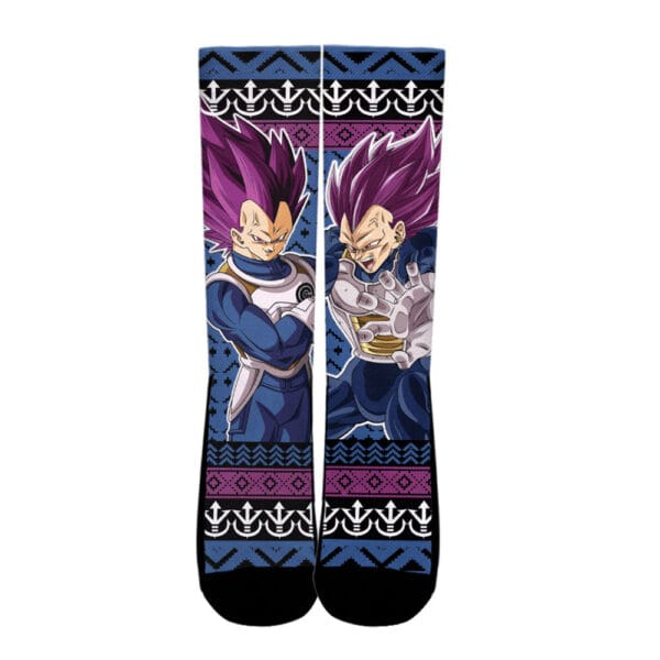 Vegeta Ultra Ego Socks Dragon Ball Custom Ugly Christmas Anime Socks