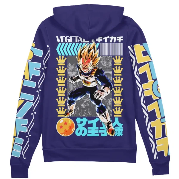 Vegeta V2 Dragon Ball Streetwear Zip Hoodie Jacket