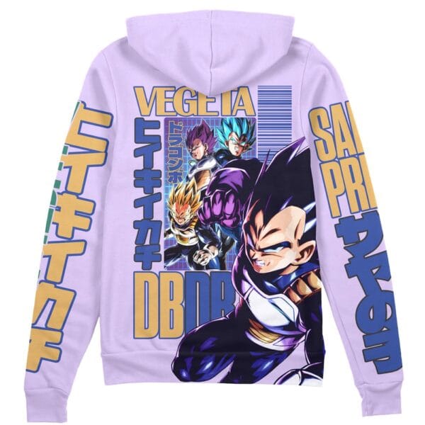 Vegeta V3 Dragon Ball Streetwear Zip Hoodie Jacket