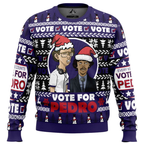 Vote For Pedro Napoleon Dynamite Ugly Christmas Sweater