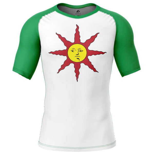 Warriors Of Sunlight Solaire Of Astora Dark Souls Short Sleeve Rash Guard Compression Shirt