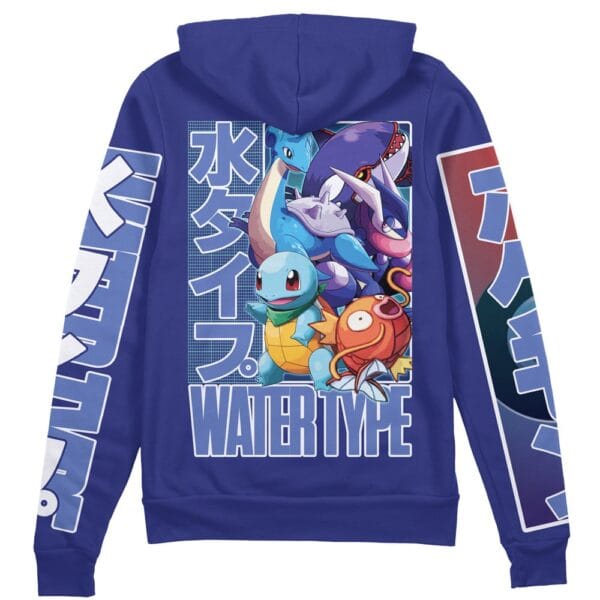 Water Type Pokemon Streetwear Zip Hoodie Jacket