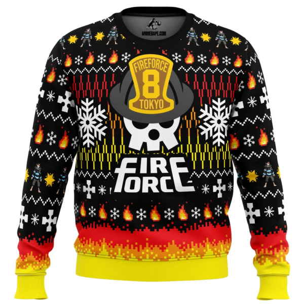 We Didnt Start The Fire This Christmas Fire Force Ugly Christmas Sweater