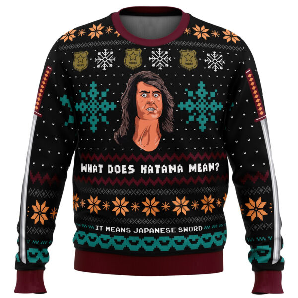 What Does Katana Mean Samurai Cop Ugly Christmas Sweater