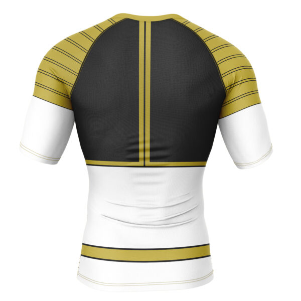 White Ranger Mighty Morphin Power Rangers Short Sleeve Rash Guard Compression Shirt