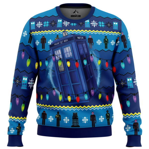 Whos Outside Doctor Who Ugly Christmas Sweater 2