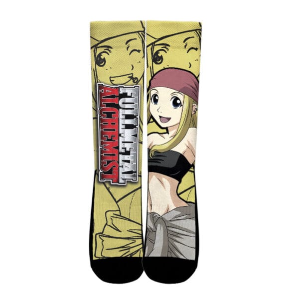 Winry Rockbell Socks Fullmetal Alchemist Custom Anime Socks Manga Style