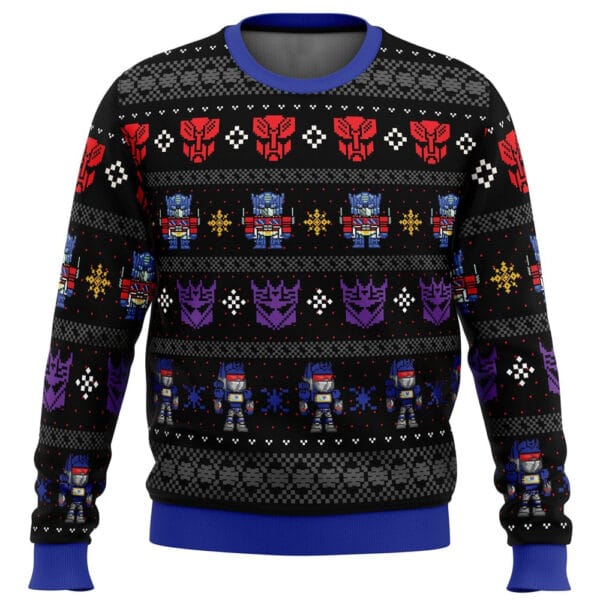 Xmas In Disguise Transformers Ugly Christmas Sweater