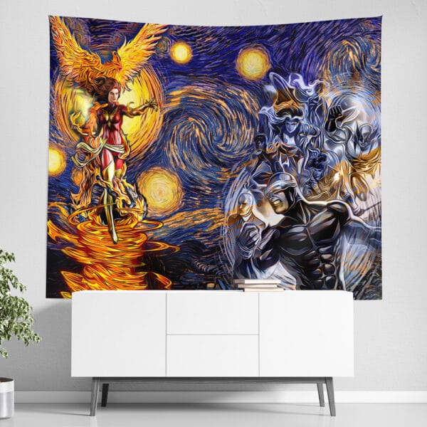 Xmen Dark Phoenix Starry Night Tapestry