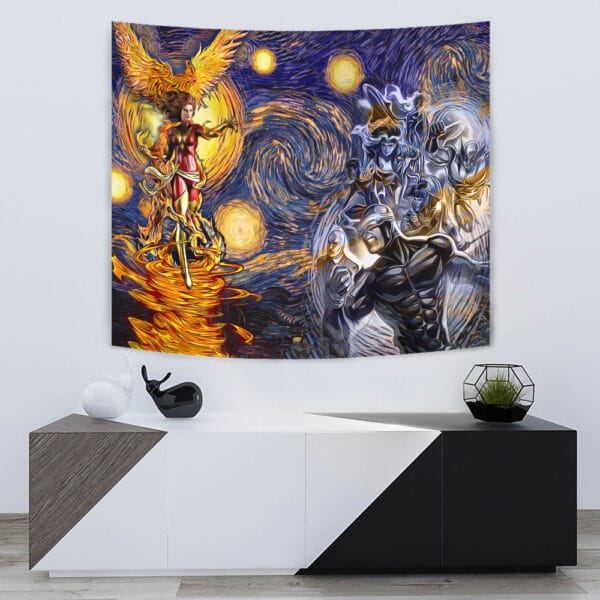 Xmen Dark Phoenix Starry Night Tapestry