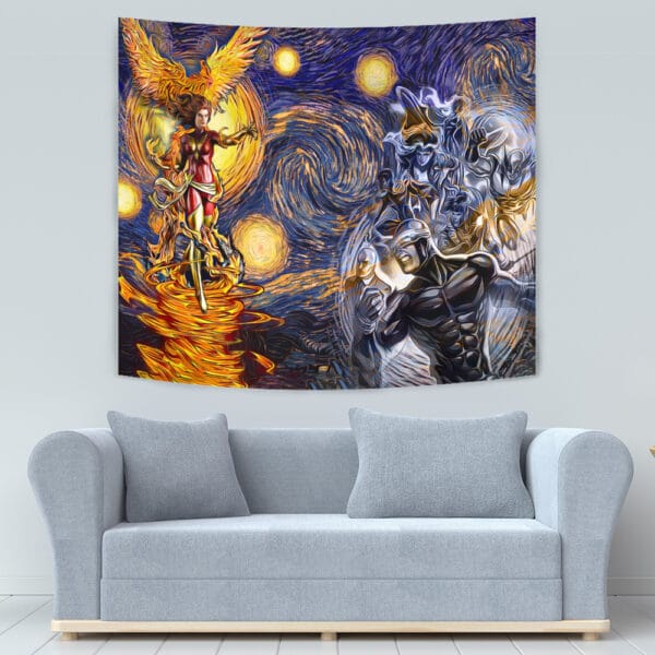 Xmen Dark Phoenix Starry Night Tapestry