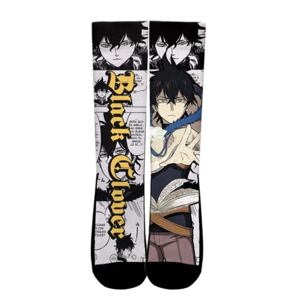 Anime Yuno Grinberryall Socks Black Clover Custom Anime Socks Manga Style