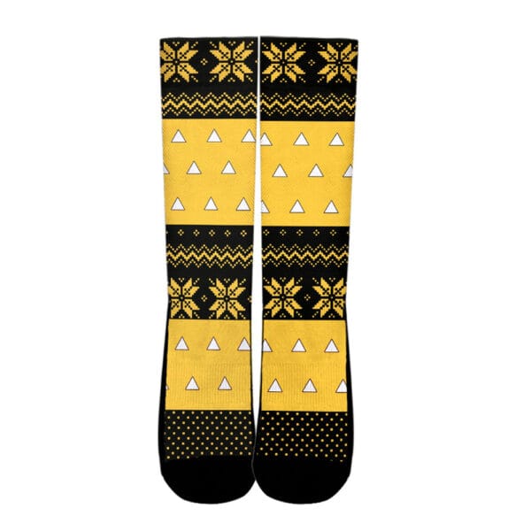 Anime Zenitsu Socks Demon Slayer Custom Christmas Anime Socks