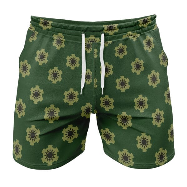 Zoro Wano Pattern One Piece Gym Shorts